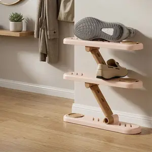 Adjustable Shoe Rack Organizer, Home Storage Solution, Dual Layer Deodorizing Shelf, Space Saving Stackable Design