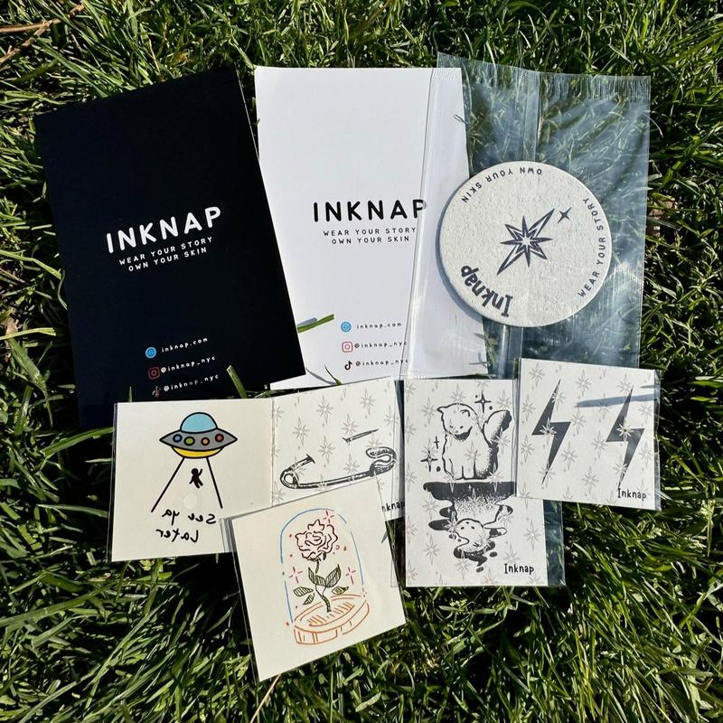 Inknap Secret Bundle Colored - 7-Pack Temporary Tattoos | Waterproof 3-7 Days | Randomly Selected Designs | Bold Colors & Trendy Styles