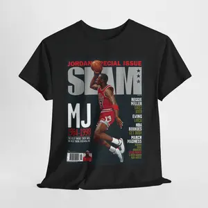 Michael Jordan Slam T-Shirt Design - Soft and Breathable Cotton Unisex T-Shirt - Top, Menswear