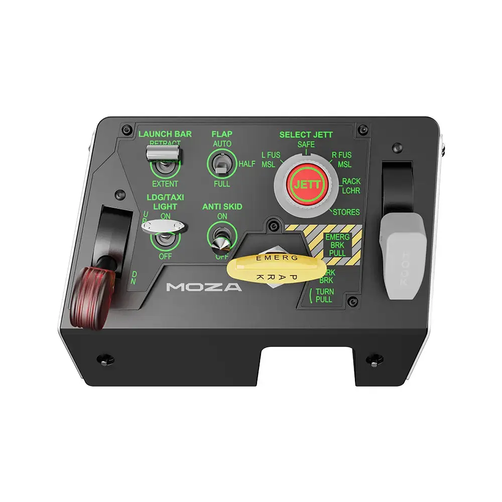 MOZA MTLP Panel High-Fidelity Multi-Function Landing Panel with 25-Switch Signal Layout & Programmable Lights for Flight Simulation