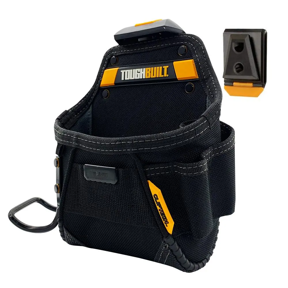 TOUGHBUILT Tool Bag, Tool Storage Bag with Hammer Loop, ClipTech Quick Hanging Tool Organizer, 6-layer Rivet-reinforced Construction Tool Storage Bag TB-CT-24, Portable Tool Bag, Tool Pouch, Tool Organizing Bag