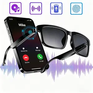 Bluetooth Smart Glasses – Multifunctional Audio Sunglasses with Open-Ear Speakers, Voice Assistant, Smart Touch Control, UV Protection, Hands-Free Calling, Wearable Tech Gift for Men Women, Wireless Audio Glasses