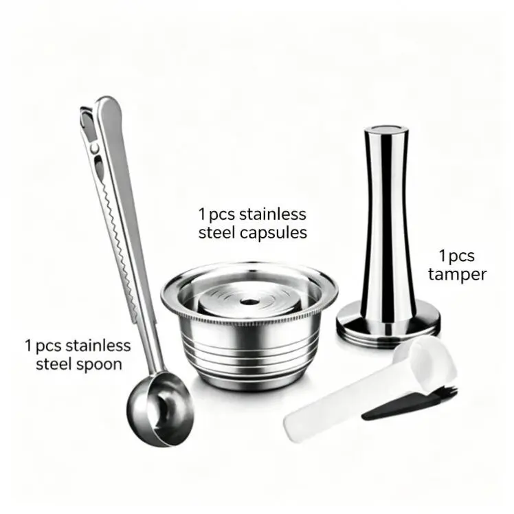 230ml Reusable Stainless Steel Vertuo Capsule, Cream Filter for Nespresso Vertuoline Machine, Coffee Station Accessories