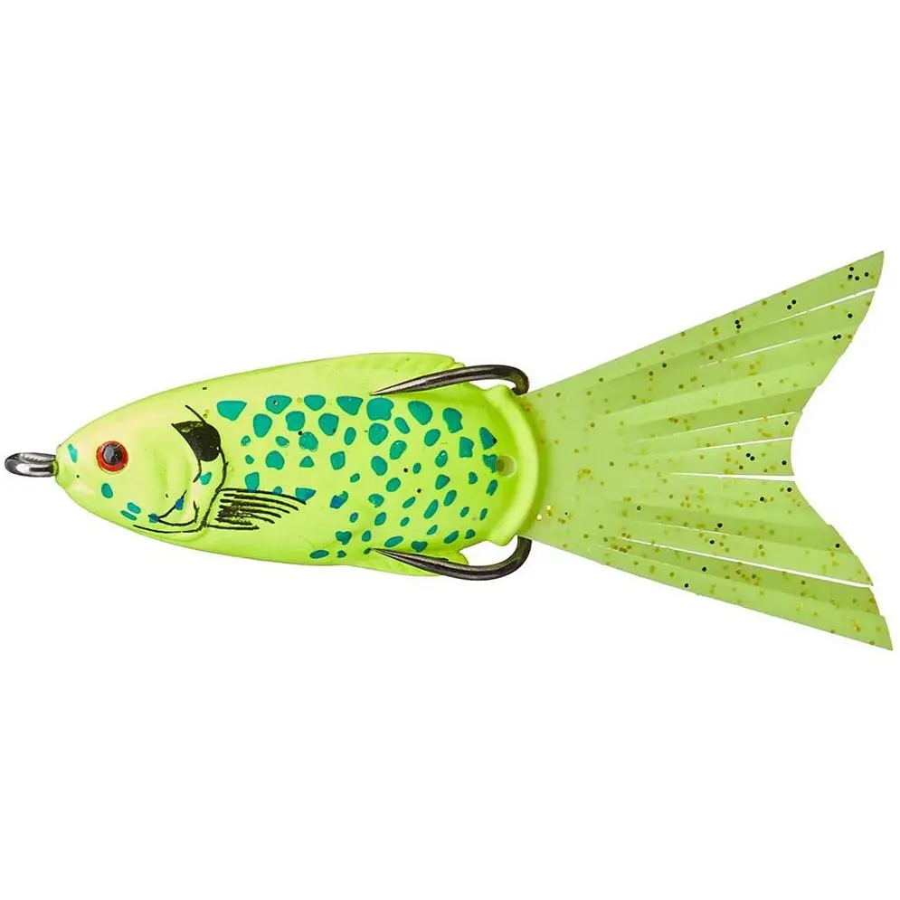 Topwater Soft Fishing Lure, 3-inch 1/4 oz Pad Perch Popper, Hollow Body Panfish Bait with Double Frog Hook for Heavy Cover, Topwater Fishing Lure, Simulation Fishing Lure
