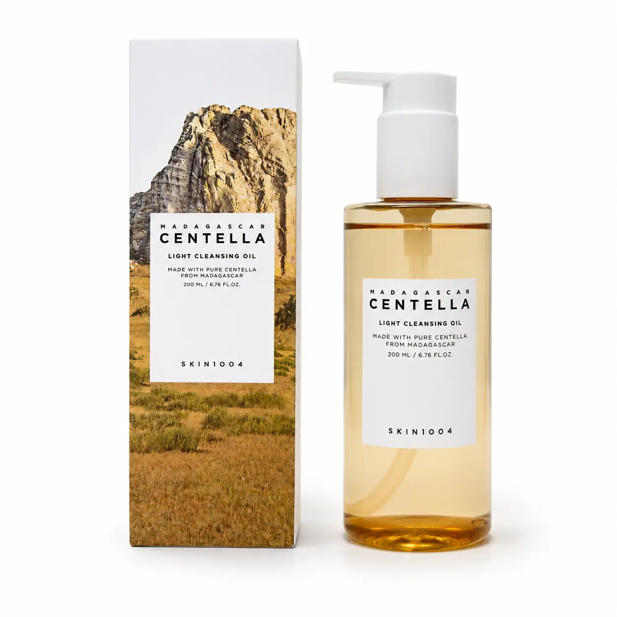 Skin 1004] Madagascar Centella Light Cleansing Oil - Gentle Makeup Remover (200ml) Cleansing Hydrating Lightweight