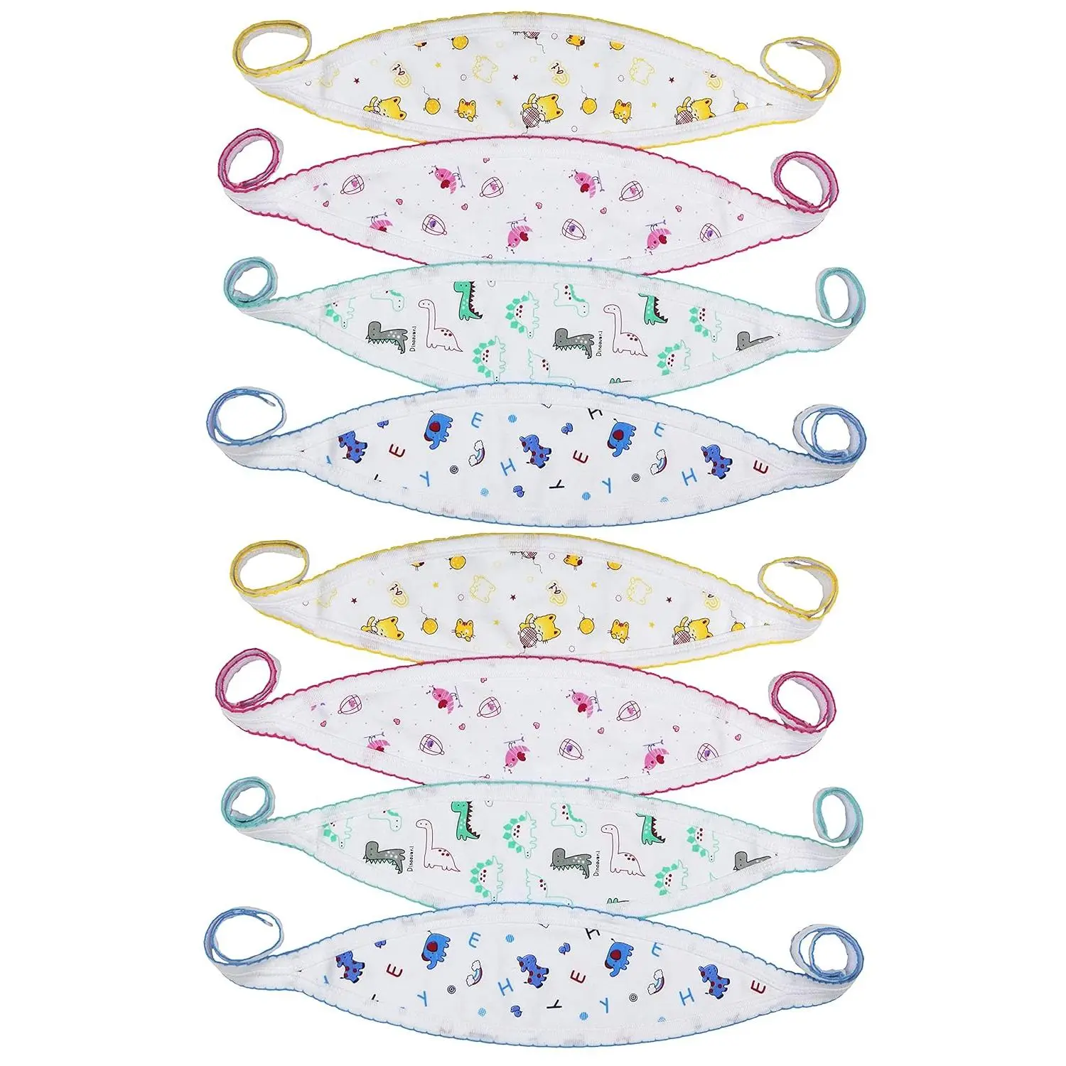 Babies' 8-Pack Comfortable Newborn Baby Belly Binder - Assorted Print - One Size