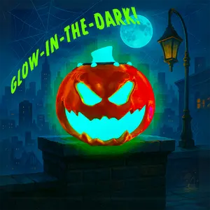 Glow-in-the-dark Pumpkin Deck Box | Decorative Card Storage | Green Goblin inspired Pumpkin Bomb Deck box