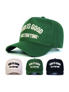 Unisex God Is Good Baseball Cap, Adjustable Sun Protection Hat, Casual Woven Fabric, Suitable for Spring & Fall Travel Outdoor Use