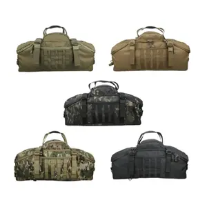 Travel Duffle Bag Backpack for Men - Large Tactical Bags Weekender Gym Bag for Overnight Traveling Military Workout Deployment Sports (60L)