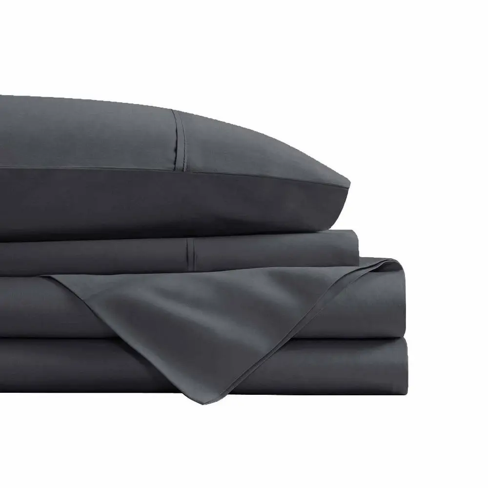 Swift Home 3PC Solid Microfiber Sheet Set with Smart Side Storage Pockets Bedding Essentials