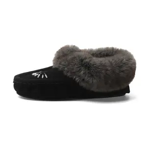 Women's Moccasins Slippers Warm House Shoes with Cozy Memory Foam Round Toe Faux Fur Lined Winter Footwear