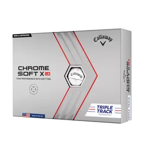 Callaway Chrome Soft X LS Triple Track Golf Balls 1 Dozen (12), New - Retail Pkg