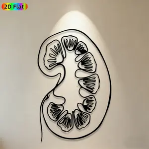 1pc Kidney Metal Wall Art, Anatomical Kidney Statue Mural, Ideal Gift for New Year, Christmas, Medical Decor Enthusiasts, Rust-Resistant Metal Wall Decor Wall Sculptures, Perfect for Clinic Wall & Lab Fence, Unique Medical-Themed Wall Ornament
