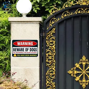 50PCS  7"x4.7" Beware of Dogs Warning Sign - Waterproof "You Have Been Warned" Yard Sticker for Home & Property Security