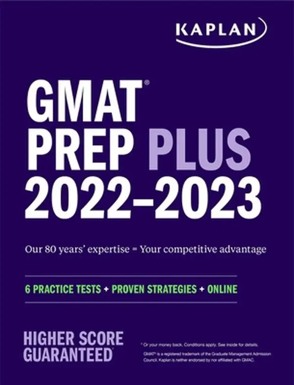 USED Book - GMAT Prep Plus 2022-2023: 6 Practice Tests + Proven Strategies + Online by Kaplan Test Prep (Paperback) - english