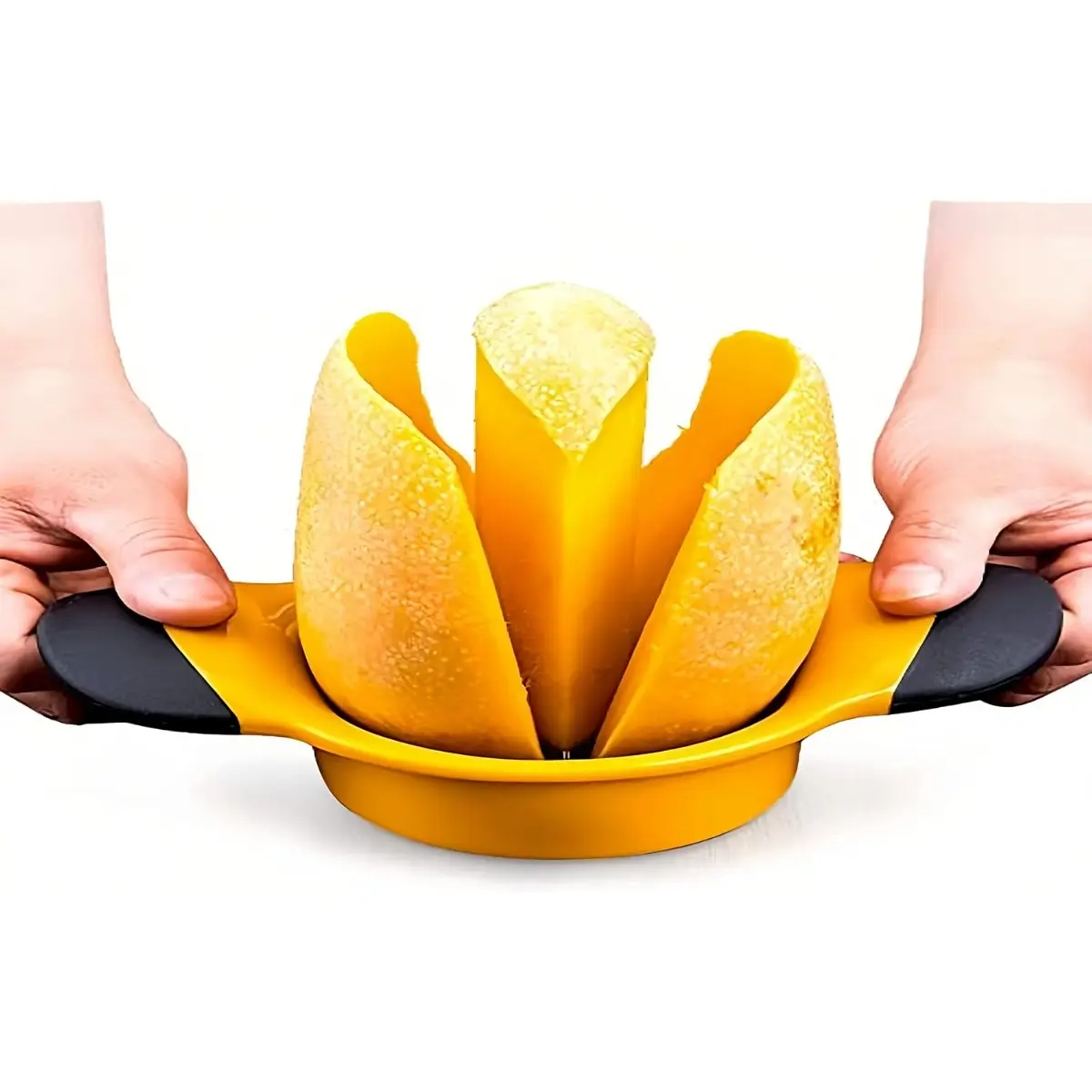 Stainless Steel Kitchen Fruit Corer Slicer - Durable Mango Separator Peeler with Non-Slip Handle, 5 oz, 5.2 in Diameter, 7.8 in Long Fruit Tool, Durable Fruit Tool