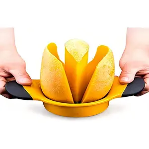 Kitchen Fruit Corer Slicer, Mango Slicer, Stainless Steel Blade Peeler And Corer Tool, Mango Separator With Non-Slip Handle