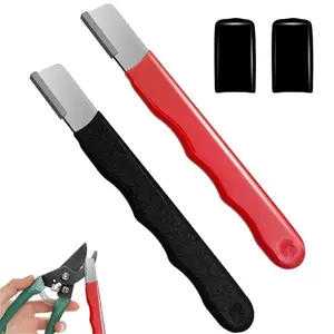 2-Piece Whetstone Set, Professional Handheld Kitchen Sharpener for Scissors/kitchen Knives/garden Shears/precise Blades, Non-Slip Cover Included