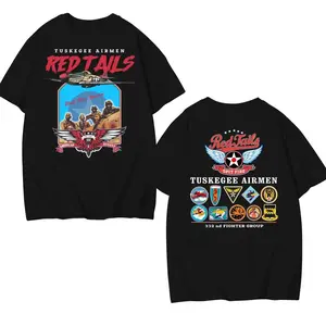 Tuskegee Airmen T-shirt, Tuskegee Airmen Red Tails Graphic on Short-Sleeve Unisex T-Shirt, Black History T-shirt, Graphic Tee