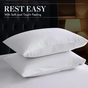 Nature Bamboo Linene Pillowcases 2Pcs, Breathable Pillow Covers with Envelope Closure,temperature regulating, Skin-friendly, Christmas gift idea Sheet Set Soft Bedding Sheet