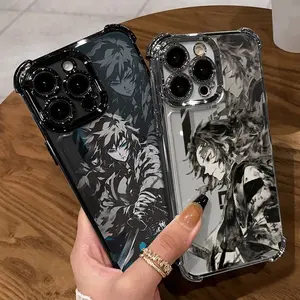 Demon Slayer phone case for iPhone 17/16/15/14/13/12/11 Xs Pro Max Plus/AIR,anime casing for Samsung Galaxy S26/S22/23/24/25/PLUS/ULTRA/FE/EDGE, Clear Drop Protection Thickened at four corners corner Shockproof Protective cover Gifts for anime fans