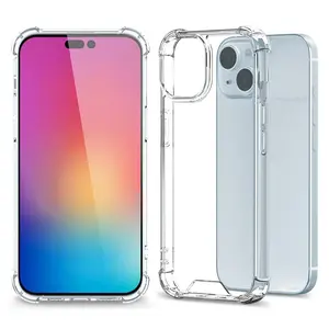 Designed for iPhone 15 Plus Case, Clear Reinforced Corners TPU Bumper, Thin Soft & HD Clear Anti-Scratch Shockproof & Drop-proof Protective Cover. Phone Case for iPhone 15 Plus 6.7 inch.