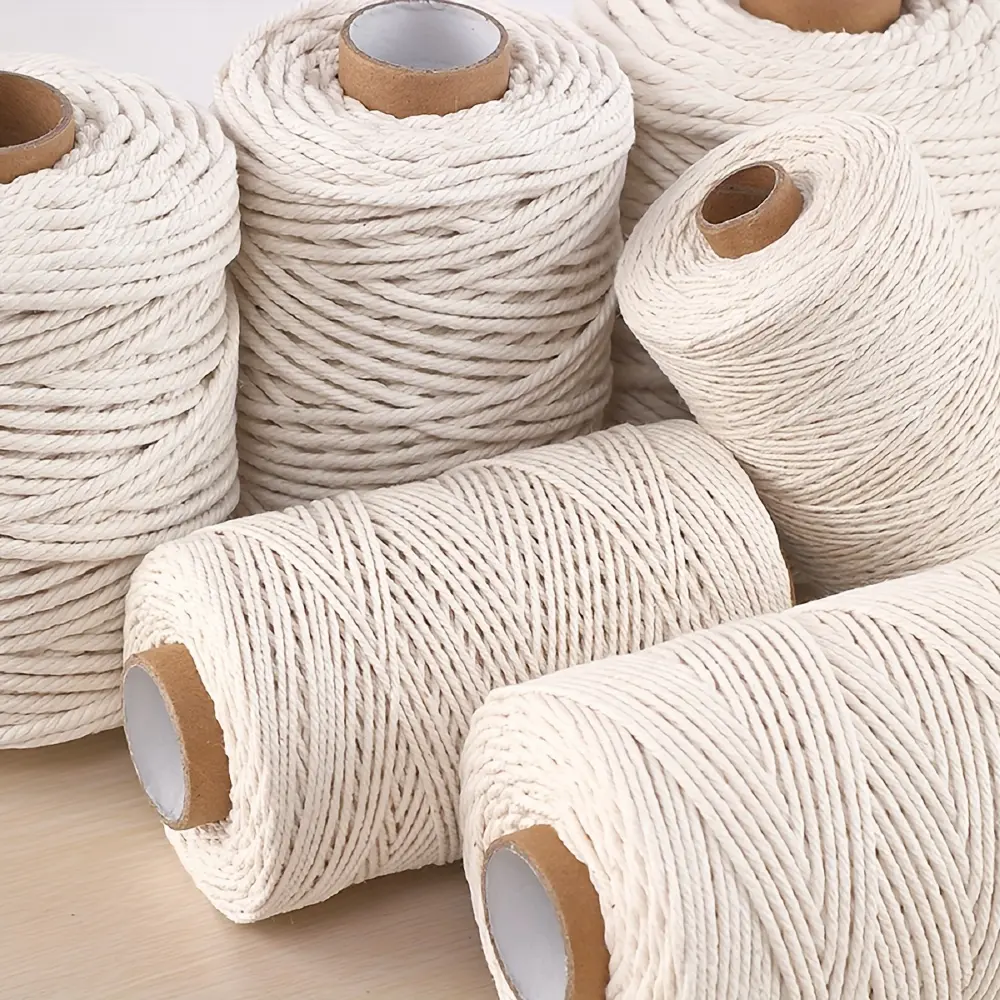 1 Roll Soft Cotton Rope - Perfect for DIY Hand-Woven Crafts, Tapestry Weaving, and Binding - High-Quality Cotton Thread Rope for Rice Dumpling Making and Various Crafting Needs
