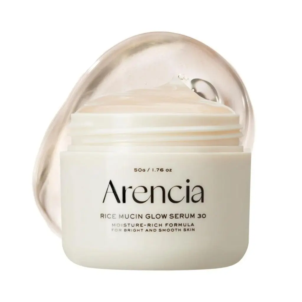 Arencia Rice Mucin Glow Serum - Hyaluronic Acid Infused Advanced Hydrating Serums & Essences, Soothing Anti-Oxidants, Calms and Replenishes Gentle Moisturizer for Sensitive Skin (30-50g, All Seasons), Barrier Repair