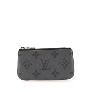 Pre-owned Louis Vuitton Canvas Small Leather Goods Pochette Cle Reverse Monogram Coin Case