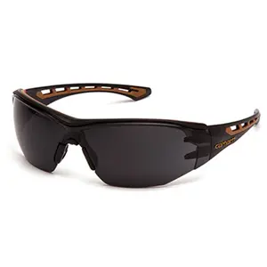 Pyramex Safety Products  Gray Anti-Fog Lens Safety Glasses with Black & Tan Frame