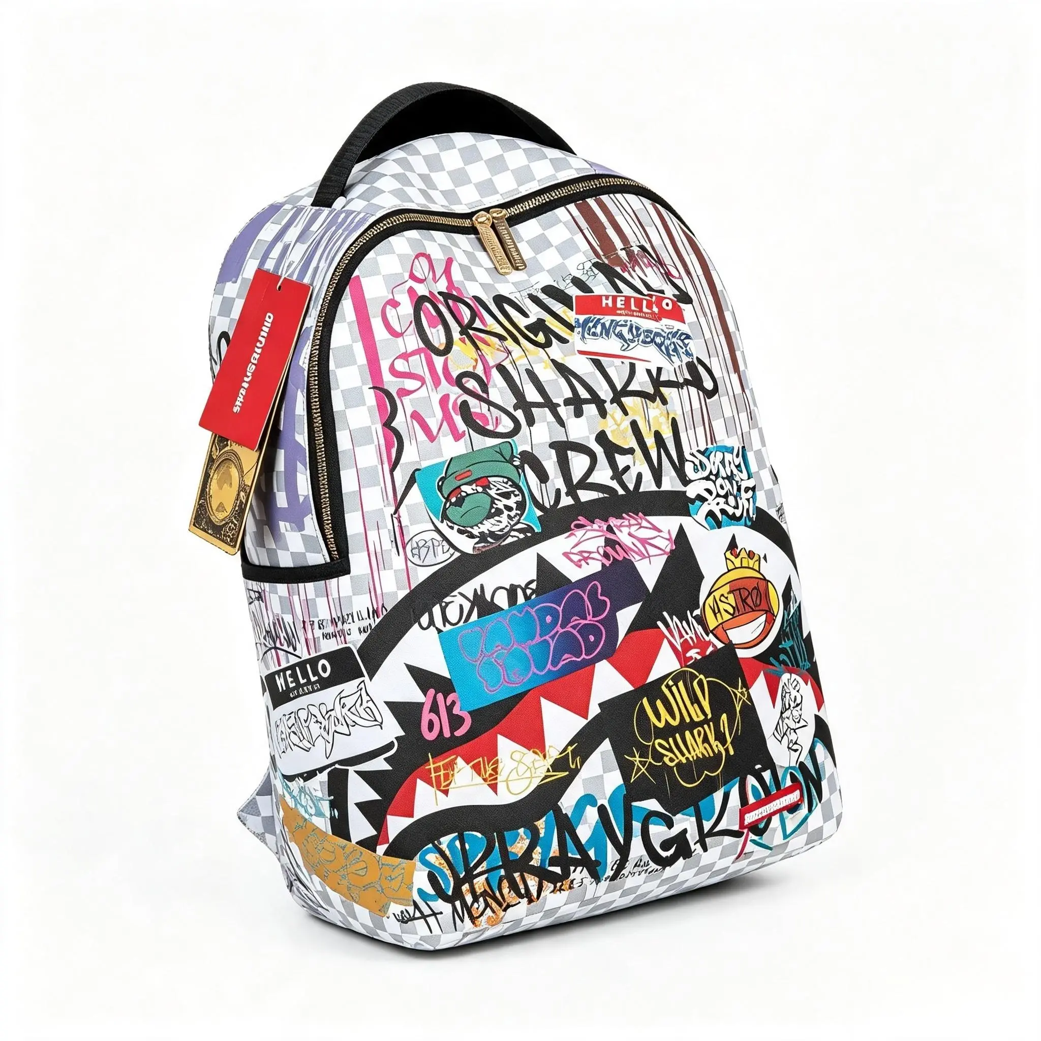 2026 Sprayground Outdoor Casual BackpackStudent Bookbag with Laptop StoragePocket for School College and Daily Use