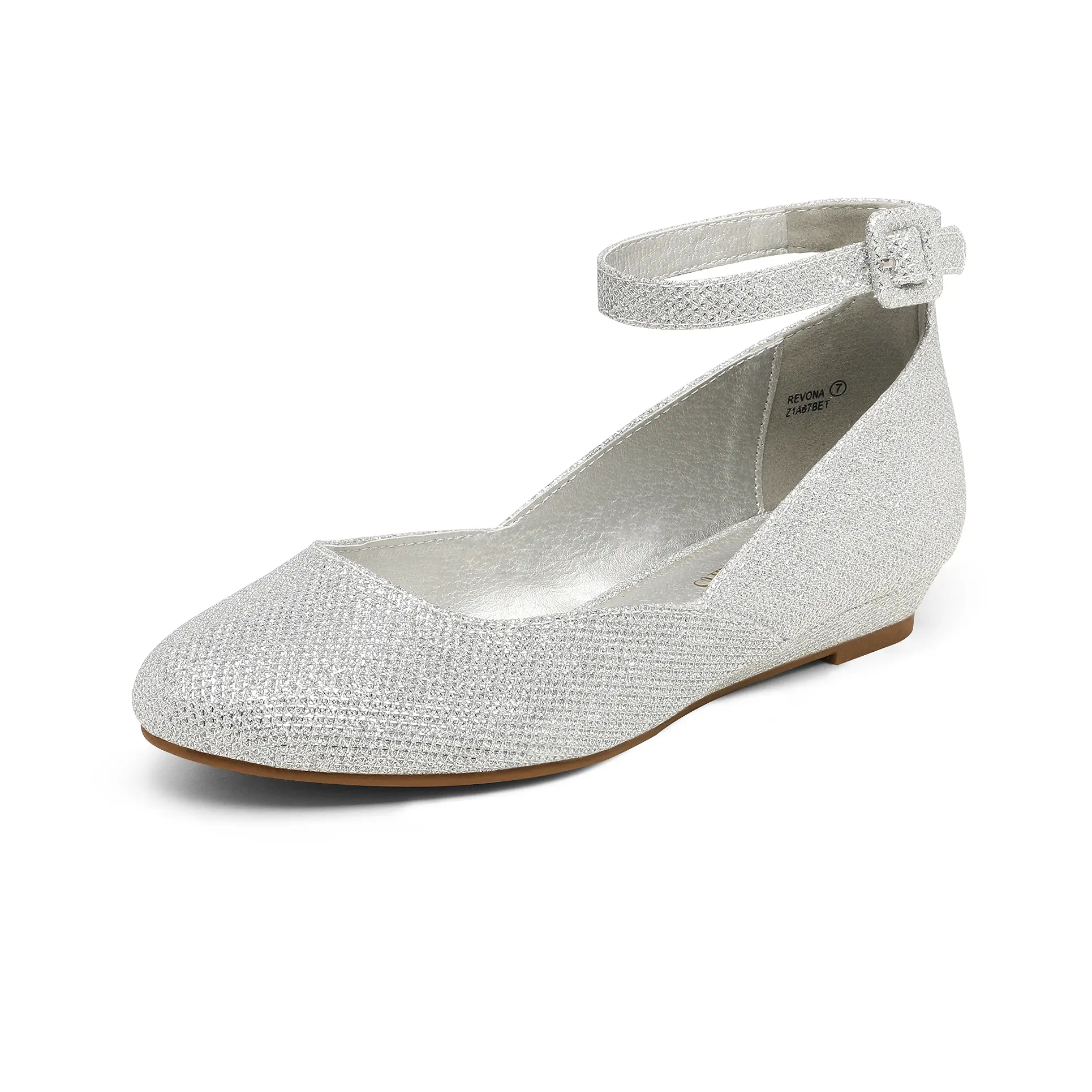 DREAM PAIRS Women's Soft Rubber Low Wedge Heel Ankle Strap Flats - Premium Latex Cushioned Footbed Shoe, Comfortable Daily Wear Footwear with Secure Strap, Comfortable Footwear, Shoes Flats, Comfortable Heels