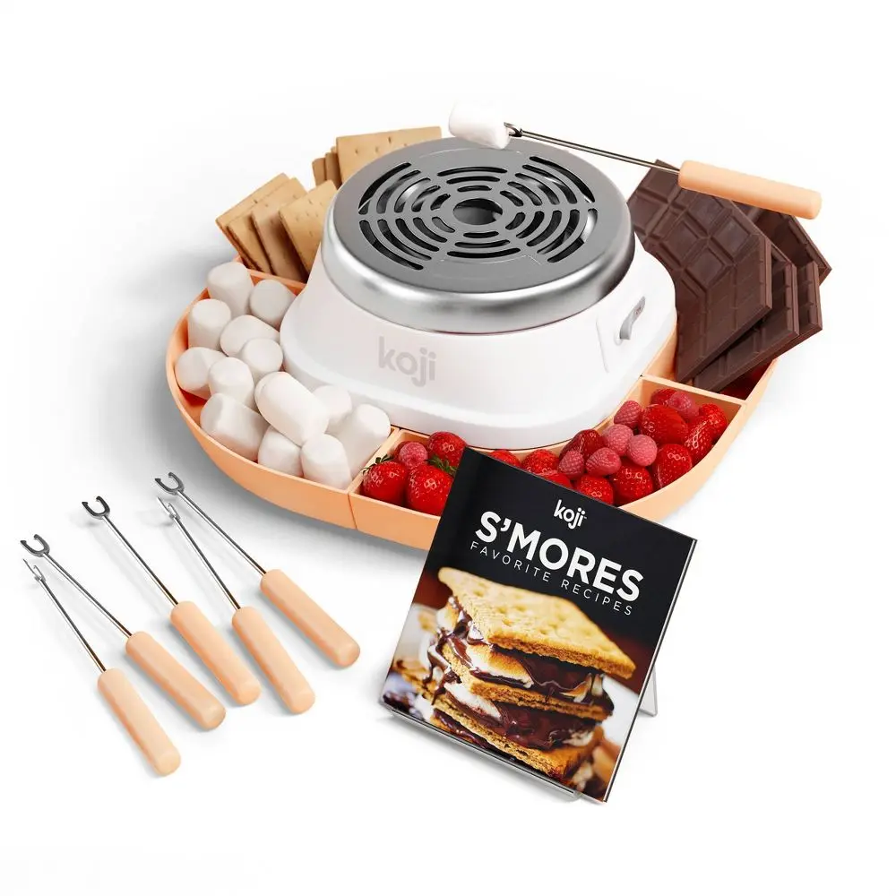 Koji S'mores Maker Silver Set Stainless Steel Tabletop Kit 12x12x4.4 1.75 lbs