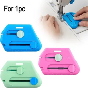 Magnetic Seam Guide for Sewing Machine, Multifunctional Polygonal Hemmer Guide with Scale, Universal Sewing Quilting Supplies Accessories Tool for Accurate Seam Allowance