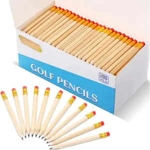 288 count Golf Mini Pencils Bulk with Eraser #2 HB Golf Short Pre Sharpened Pencils for Party Favors Office Supplies 4 Inch( Color)
