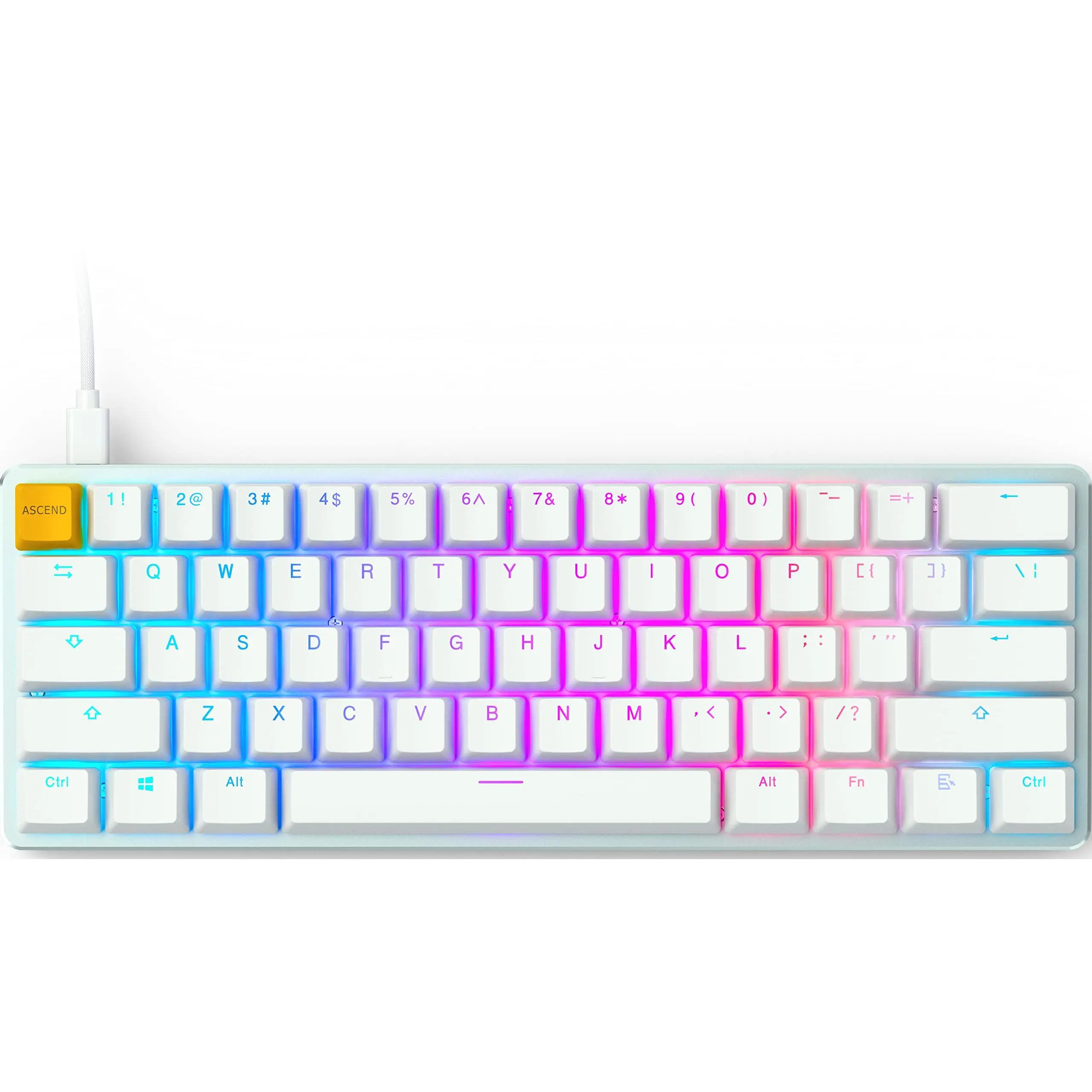 Glorious GMMK White Ice Edition Compact Pre-Built Mechanical Keyboard
