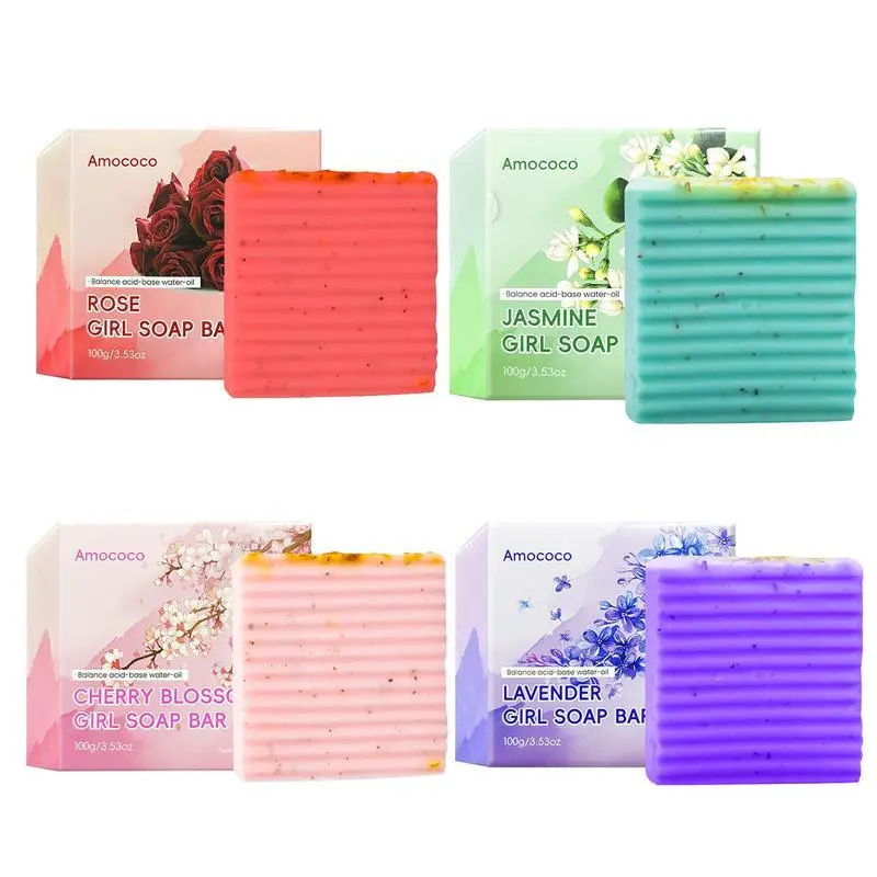 Natural Fragrance Cleansing Set Multiple fragrances of rose, jasmine, protect the skin soap Cleanser Comfort antifungal soap Skincare Scented Cherry Soothing Aroma Body Wash hotel jabon  de  curcuma