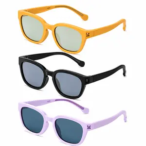 KIGO UV400 Polarized Parent-Child Sunglasses, Child Size Eyewear | 0-12Y Flexible Unbreakable TPEE Sunglasses with Strap, Lightweight for Baby, Toddler & Family Outdoor Activities
