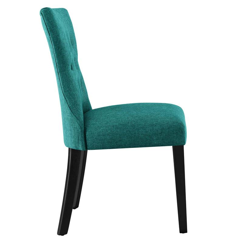 Modway Silhouette Dining Side Chair in Teal