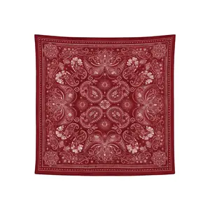 Fine Bandana Neck Scarf-Bordeaux