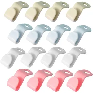 4 Color Hangers Hooks 100pcs Closet Organizer Space-Saving Stackable Hangers for Closet