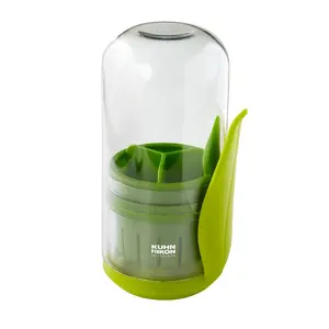 Kuhn Rikon Herb Saver - Adjustable Height Container with Leaf-Shaped Handle & Removable Divider for Fresher Herbs Up to 3 Weeks - Easy Access & Organization for Any Kitchen Setup Line Shelf kitchen gadgets