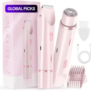 IPX7 Waterproof Dual-Head Hair Remover, Body Hair Trimmer for Men & Women, Electric Bikini Trimmer & Shaver, Intimate Pubic Trimmer for Private Area, Rechargeable Hair Removal Trimmer, Cordless Trimmer #GLOBAL PICKS