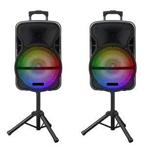 Dazone Dual Speaker and Mixer Set, Portable Bluetooth PA Speaker System 3000W Active powered Outdoor 12" Subwoofer Bluetooth Speaker Portable PA System w/ Microphone In, Party Lights, USB SD Card Reader, AUX/FM Radio, Wheels