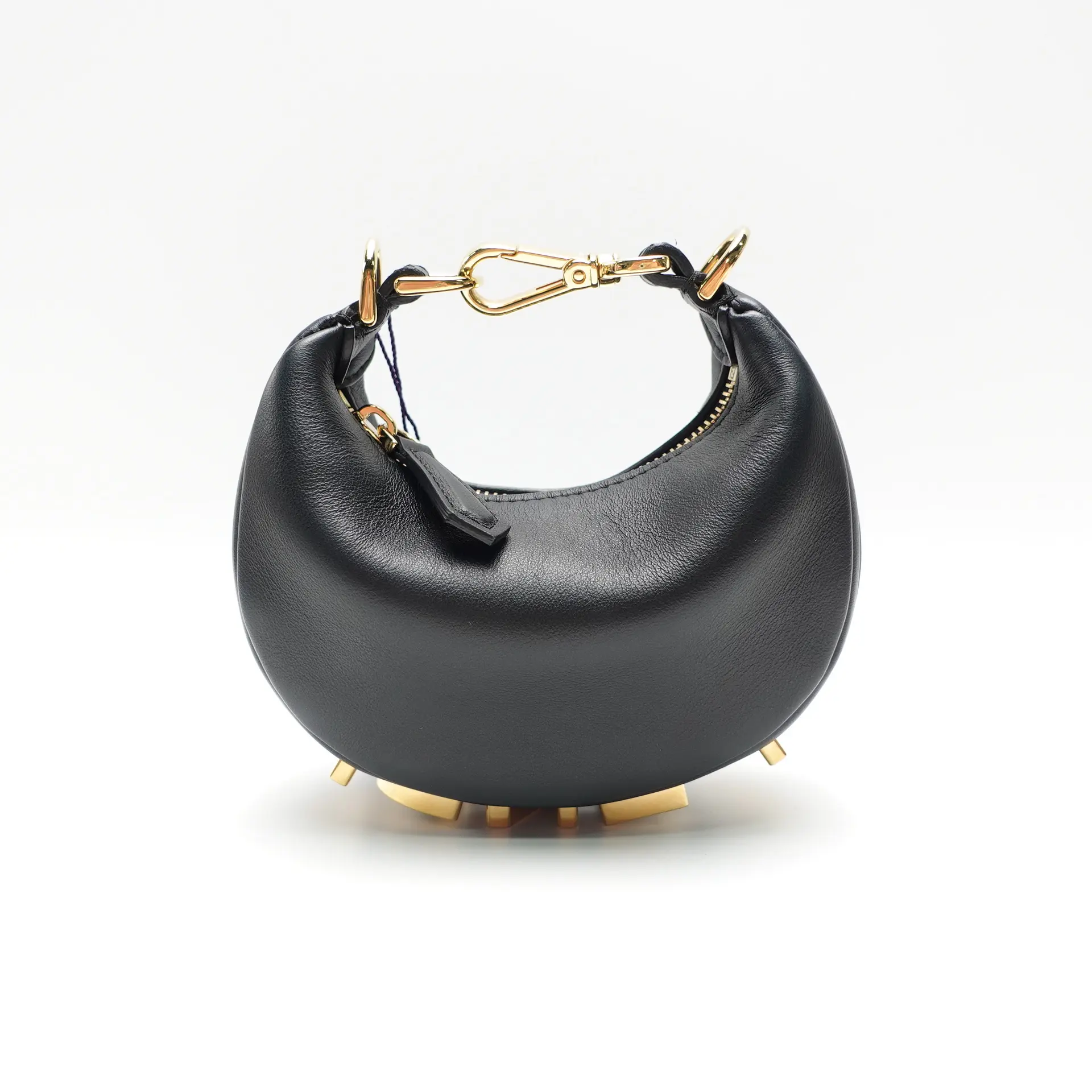 Pre-owned FENDI Calfskin Leather Mini Bags Fendigraphy Black Mini Bag T10445512