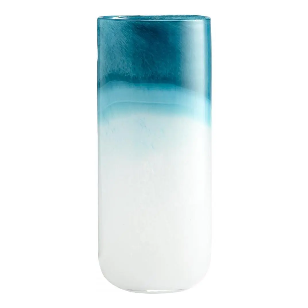 Blue / White 13.5in. Large Turquoise Cloud Vase - Style: 7316588