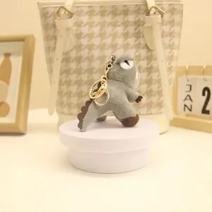 [Dinosaur Keychain] Adorable Big-Eyed Dinosaur Plush Toy Keychain Bag Accessory carabiner men's accessories anime accessories