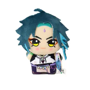 Genshin Impact Xiao Zhong Li Venti Ganyu Tartaglia Diluc Plush Pendant Toy Doll Mini Keychain Backpack Accessorie For Gift