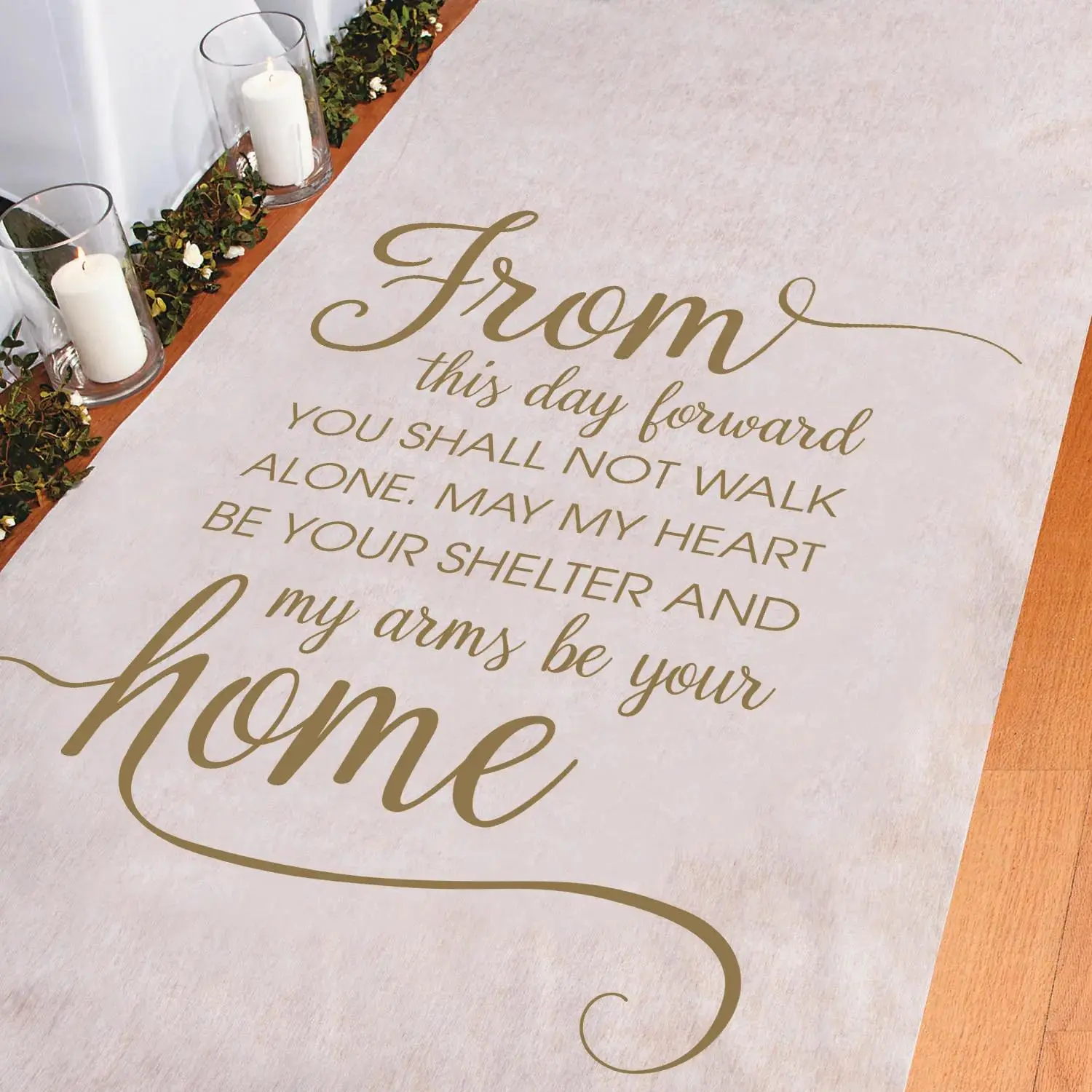 3 ft. x 100 ft. From This Day Forward Polyester Wedding Aisle Runner