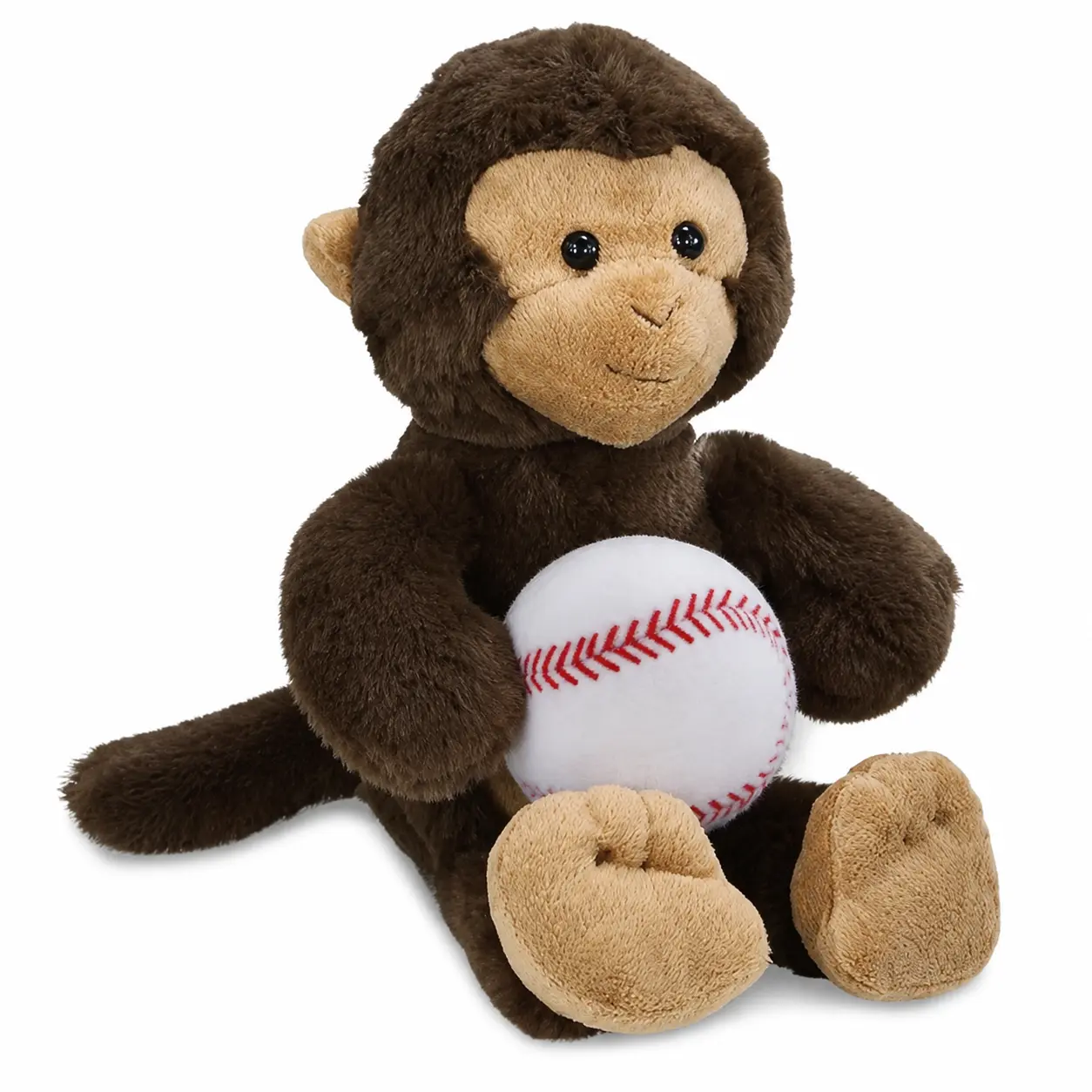 DOLLIBU 9" Super-Soft Monkey Plush Stuffed Toy - Baseball Themed, Suitable for Ages 0+